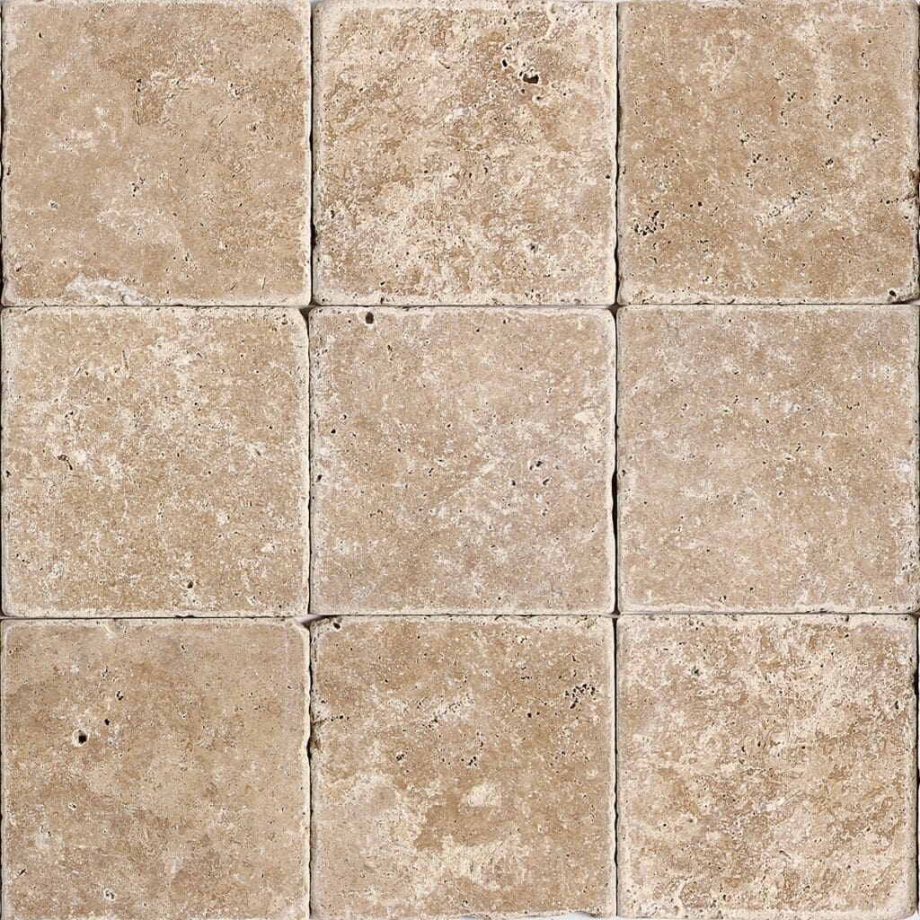 travertine tile sample