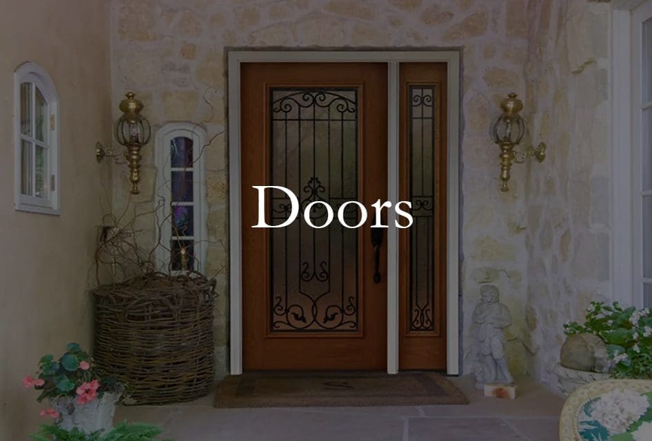 A home's front door featuring cast iron decorative accents.