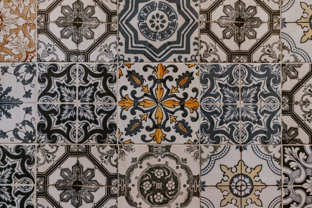 Patterned, colorful ceramic tile used in trending St. Louis kitchen designs.
